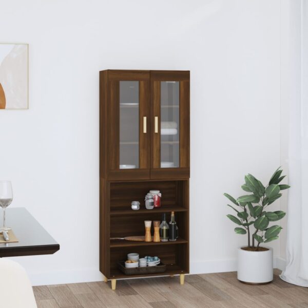 vidaXL Highboard brun eik 69