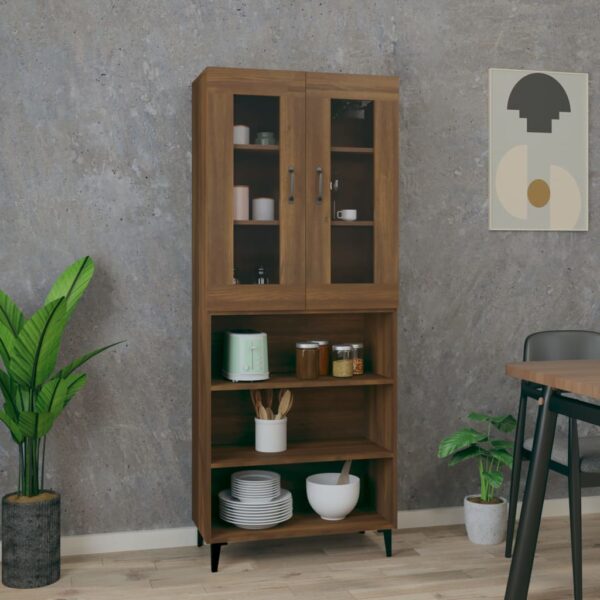 vidaXL Highboard brun eik 69