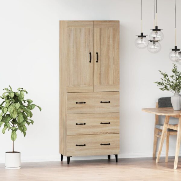 vidaXL Highboard sonoma eik konstruert tre