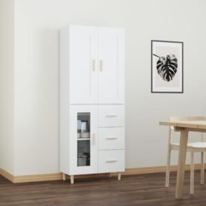 vidaXL Highboard hvit konstruert tre