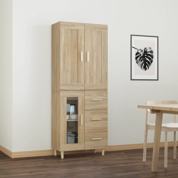 vidaXL Highboard sonoma eik konstruert tre