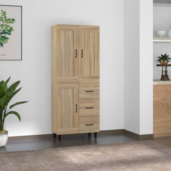 vidaXL Highboard sonoma eik konstruert tre