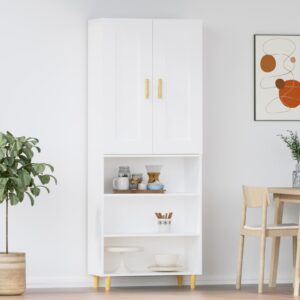 vidaXL Highboard hvit konstruert tre