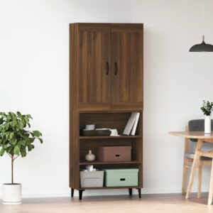 vidaXL Highboard brun eik konstruert tre