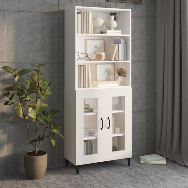 vidaXL Highboard hvit konstruert tre