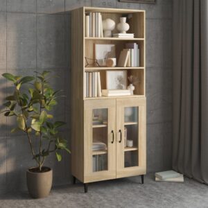 vidaXL Highboard sonoma eik konstruert tre