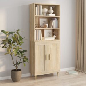 vidaXL Highboard sonoma eik konstruert tre