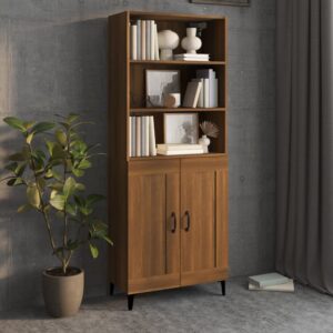 vidaXL Highboard brun eik konstruert tre