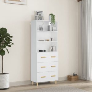 vidaXL Highboard hvit konstruert tre