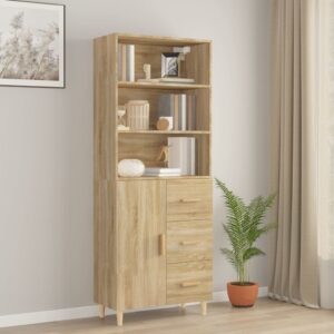 vidaXL Highboard sonoma eik konstruert tre