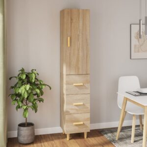 vidaXL Highboard sonoma eik 34