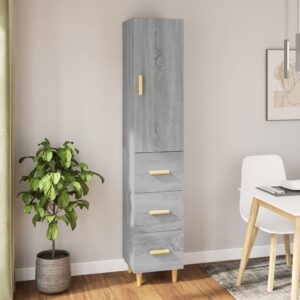 vidaXL Highboard grå sonoma 34