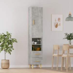 vidaXL Highboard betonggrå 34