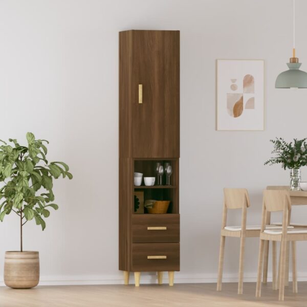 vidaXL Highboard brun eik 34