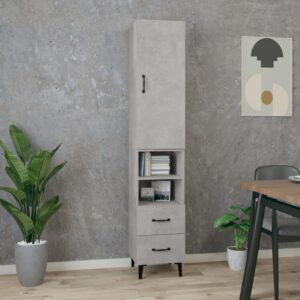 vidaXL Highboard betonggrå 34