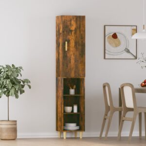 vidaXL Highboard røkt eik 34