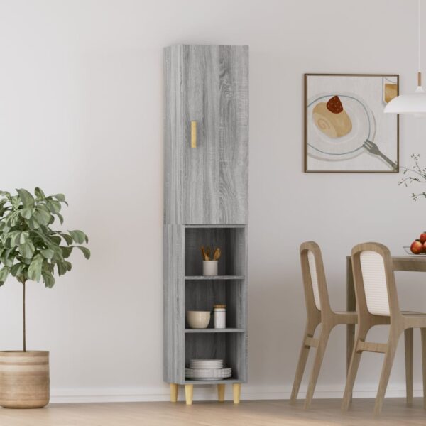 vidaXL Highboard grå sonoma 34