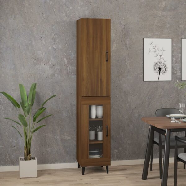 vidaXL Highboard brun eik 34