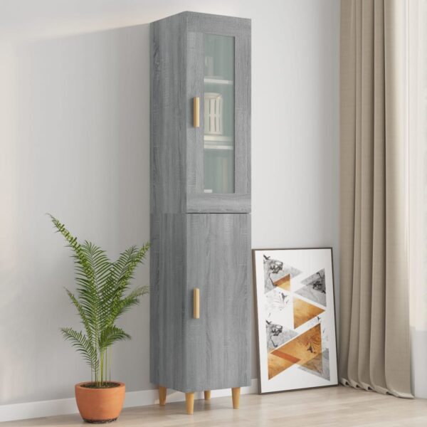 vidaXL Highboard grå sonoma 34