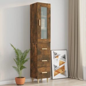 vidaXL Highboard røkt eik 34