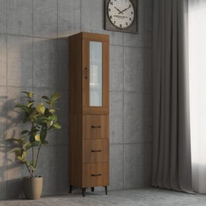 vidaXL Highboard brun eik 34