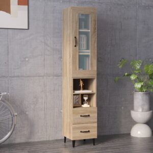 vidaXL Highboard sonoma eik 34