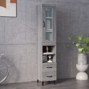 vidaXL Highboard grå sonoma 34