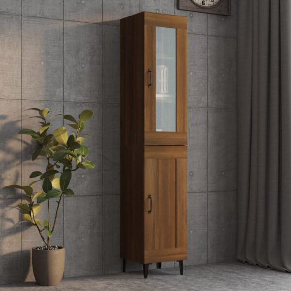 vidaXL Highboard brun eik 34