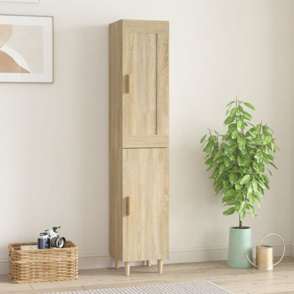 vidaXL Highboard sonoma eik 35x34x180 cm konstruert tre