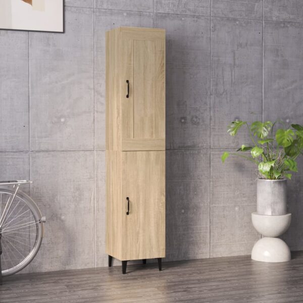 vidaXL Highboard sonoma eik 35x34x180 cm konstruert tre