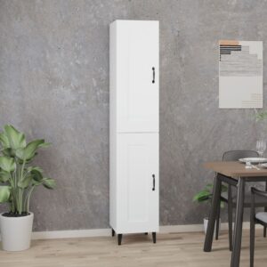 vidaXL Highboard hvit 35x34x180 cm konstruert tre