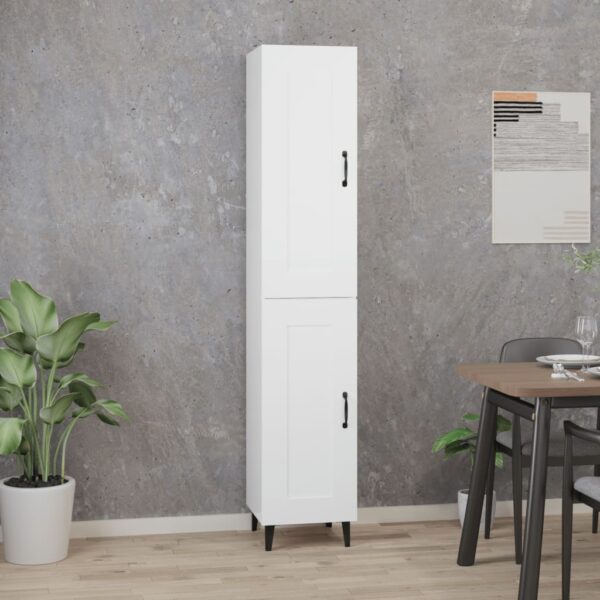 vidaXL Highboard hvit 35x34x180 cm konstruert tre