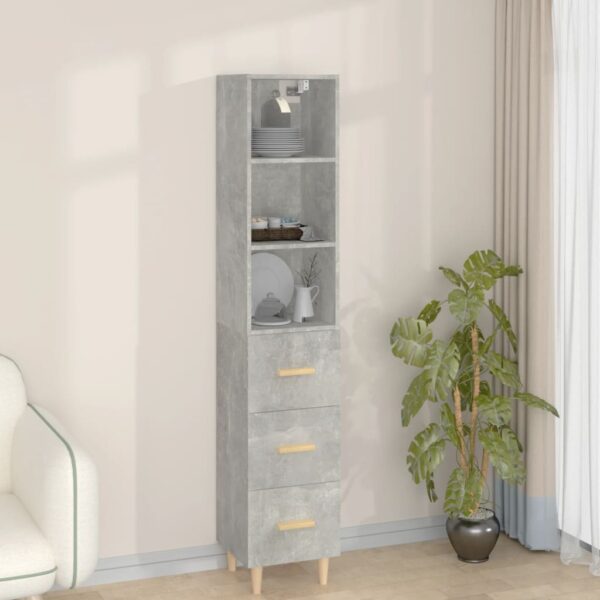 vidaXL Highboard betonggrå 34