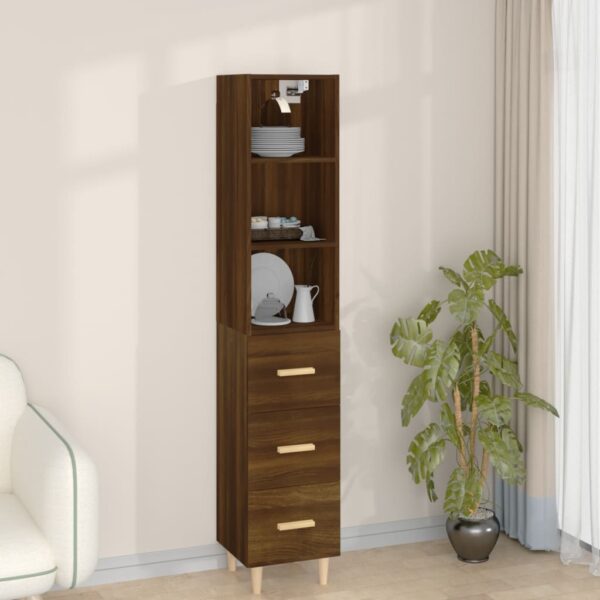 vidaXL Highboard brun eik 34