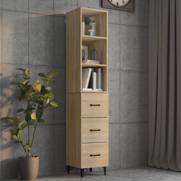 vidaXL Highboard sonoma eik 34