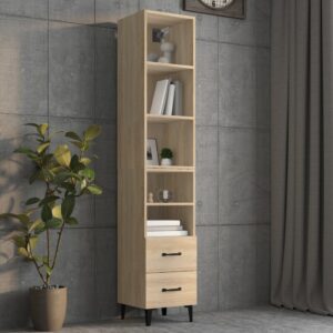 vidaXL Highboard sonoma eik 34