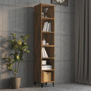 vidaXL Highboard røkt eik 34