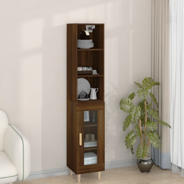 vidaXL Highboard brun eik 34