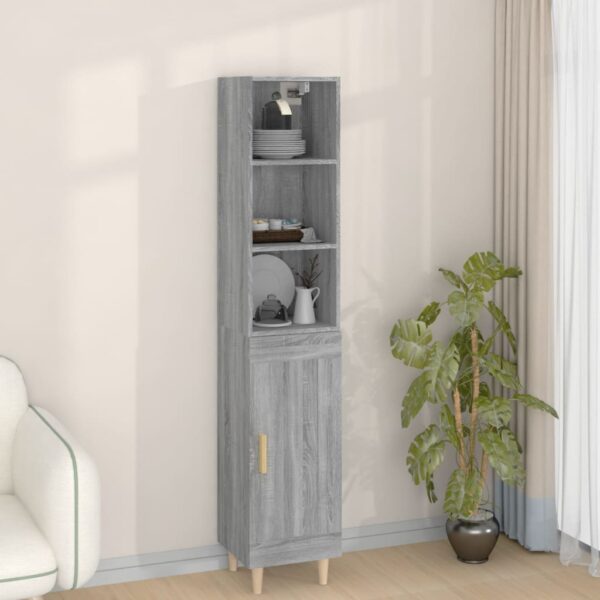 vidaXL Highboard grå sonoma 34