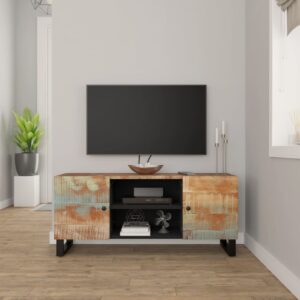 vidaXL TV-benk 105x33x46 cm gjenvunnet heltre