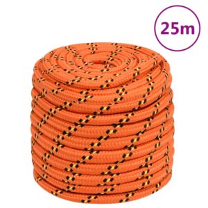 vidaXL Båttau oransje 16 mm 25 m polypropylen