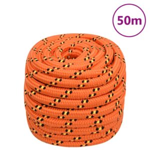 vidaXL Båttau oransje 20 mm 50 m polypropylen