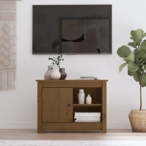 vidaXL TV-benk honningbrun 70x36