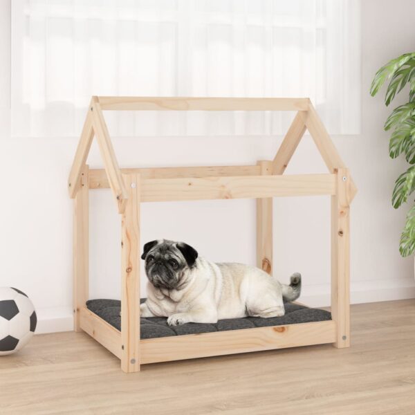 vidaXL Hundeseng 71x55x70 cm heltre furu