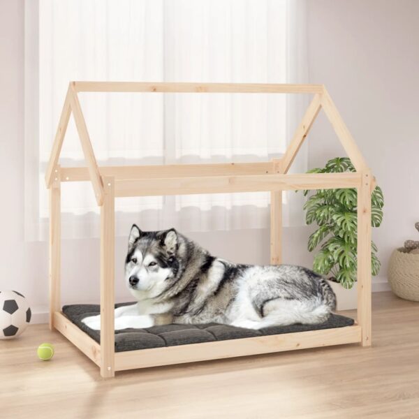 vidaXL Hundeseng 111x80x100 cm heltre furu