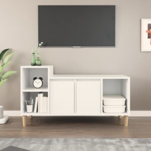 vidaXL TV-benk hvit 100x35x55 cm konstruert tre