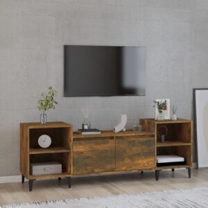 vidaXL TV-benk røkt eik 160x35x55 cm konstruert tre