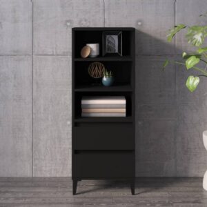 vidaXL Highboard svart 40x36x110 cm konstruert tre