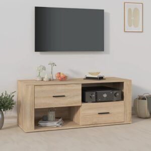 vidaXL TV-benk sonoma eik 100x35x40 cm konstruert tre