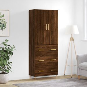 vidaXL Highboard brun eik 69